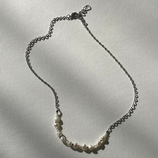 pearl chain in silver