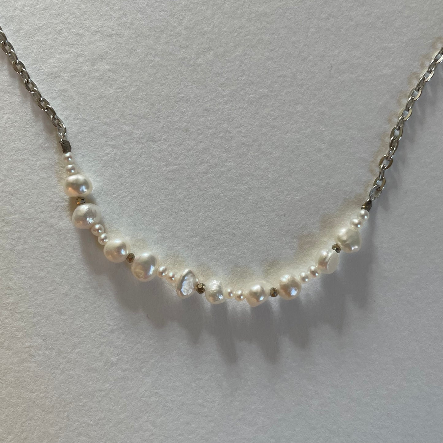 pearl chain in silver