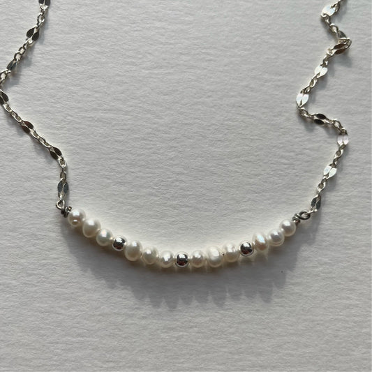 pearl chain in sterling silver