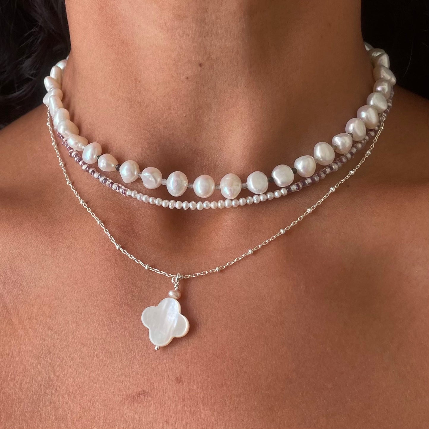 chunky pearl choker